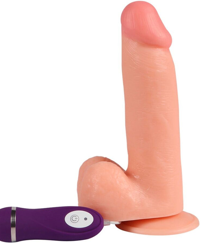 SHEQU - PHANTOM VIBRATING DILDO WITH REMOTE CONTROL 20 CM