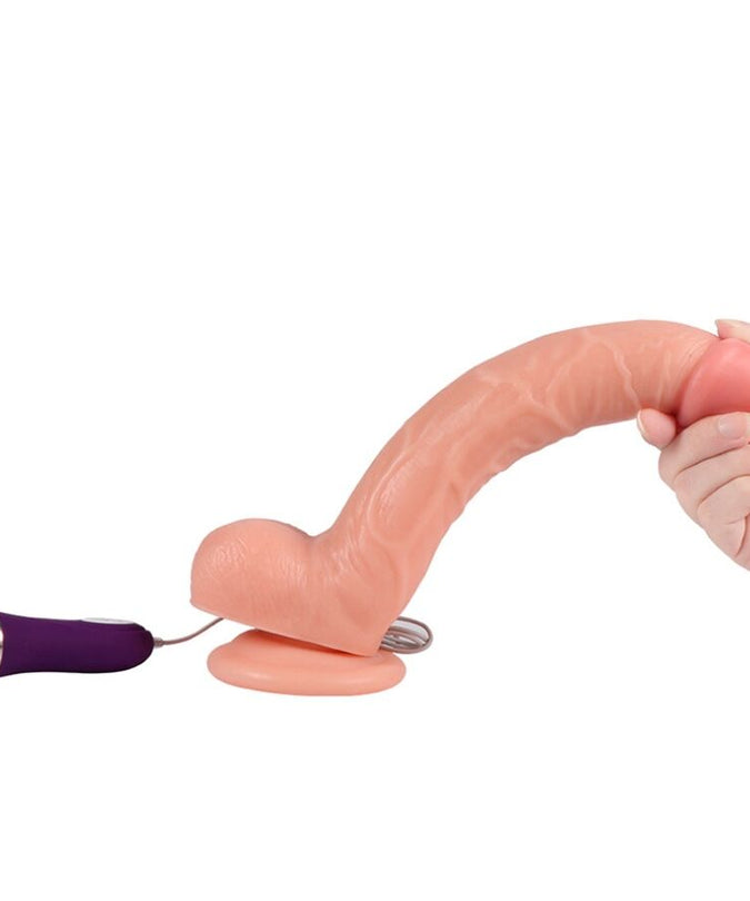 SHEQU - OPTIMUS TRILLENDE DILDO MET AFSTANDSBEDIENING 28 CM