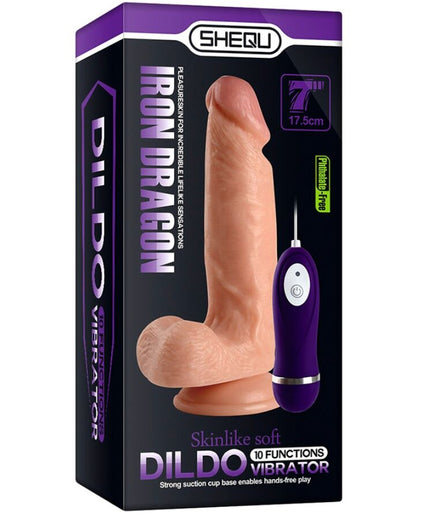SHEQU - IRON DRAGON VIBRATOR DILDO WITH REMOTE CONTROL 17.5 CM SHEQU - IRON DRAGON VIBRATOR DILDO WITH REMOTE CONTROL 17.5 CM