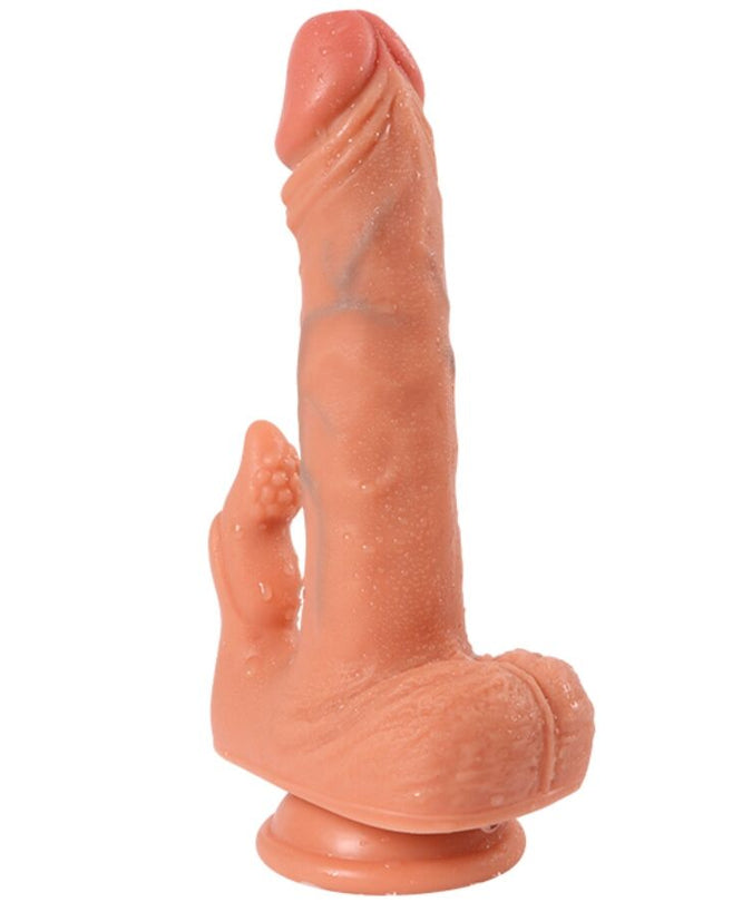 SHEQU - JULIAN DILDO AND CLITORIS STIMULATOR WITH VIBRATION AND REMOTE CONTROL 16 CM