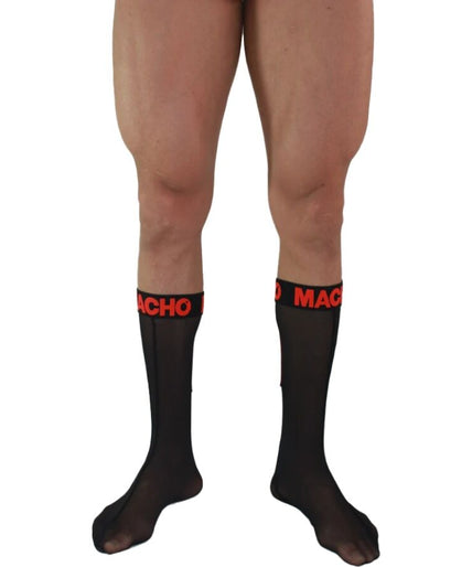 MACHO - DUNNE SOKKEN EEN MAAT ZWART/ROOD MACHO - DUNNE SOKKEN EEN MAAT ZWART/ROOD