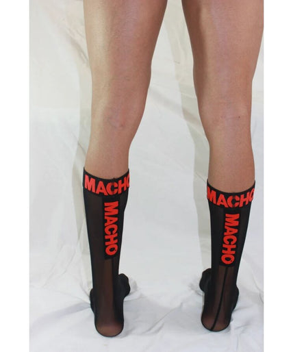 MACHO - THIN SOCKS ONE SIZE BLACK/RED MACHO - THIN SOCKS ONE SIZE BLACK/RED