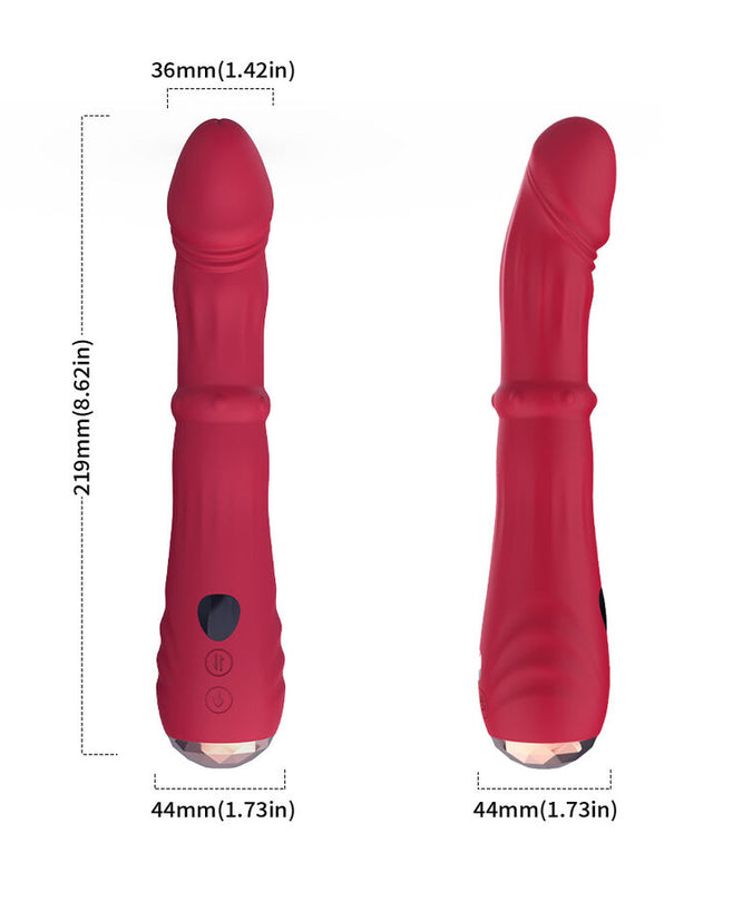 Armony – Thermo – Adjustable Point A Stimulator Vibrator Dildo Red