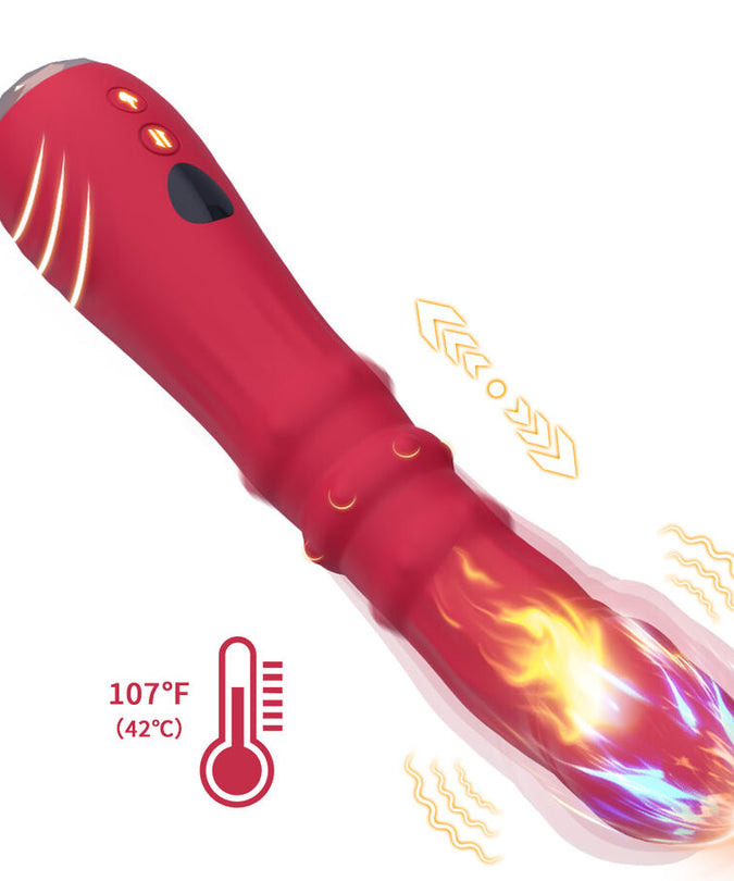 Armony – Thermo – Adjustable Point A Stimulator Vibrator Dildo Red