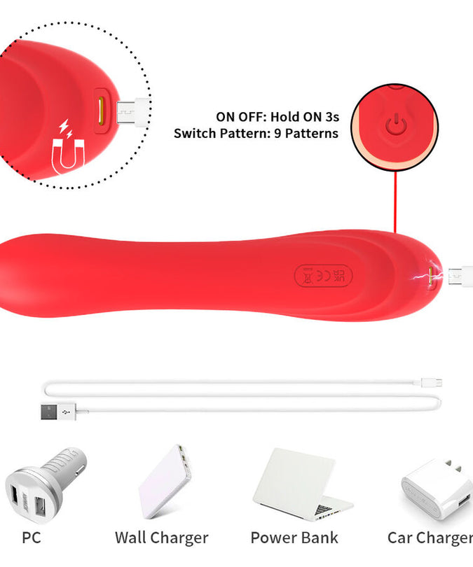 Armony – G – Spot And Clitoris Stimulator Vibrator With Oscillating Tongue Red