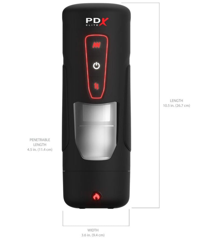 PDX ELITE - MILK ME HOTTER AUTOMATISCHE MASTURBATOR MET STOOT- EN VERWARMINGSEFFECT EN TRILLING