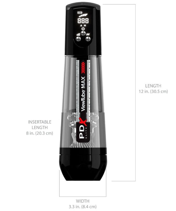 PDX ELITE - VIEWTUBE MAX VIEW AUTOMATIC MASTURNADOR WITH TRANSPARENT SUCTION