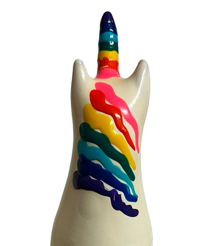 CONDOMERIE - MET DE HAND BESCHILDERDE NIEUWIGHEIDSCONDOS EENHOORN REGENBOOG