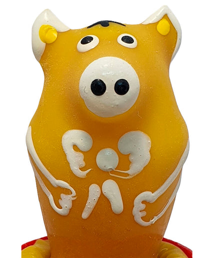 CONDOMERIE - HANDPAINTED NOVELTY CONDOMS PIG SITTING YELLOW CONDOMERIE - HANDPAINTED NOVELTY CONDOMS PIG SITTING YELLOW
