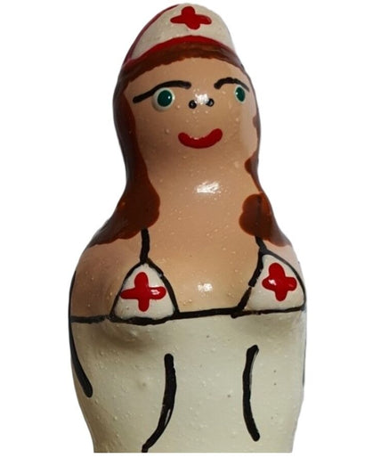 CONDOMERIE - HANDPAINTED NOVELTY CONDOMS NURSE BRUNETTE CONDOMERIE - HANDPAINTED NOVELTY CONDOMS NURSE BRUNETTE