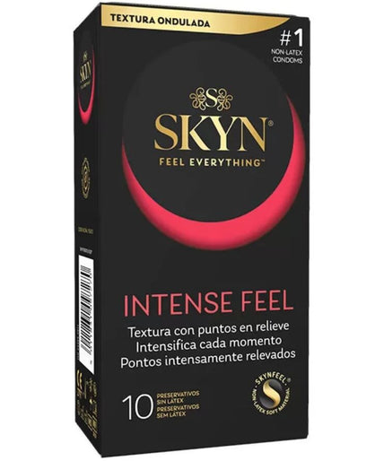 SKYN - INTENSE FEEL GECONTEXTUREERD CONDOOM MET GOLVEND ONTWERP 10 STUKS SKYN - INTENSE FEEL GECONTEXTUREERD CONDOOM MET GOLVEND ONTWERP 10 STUKS