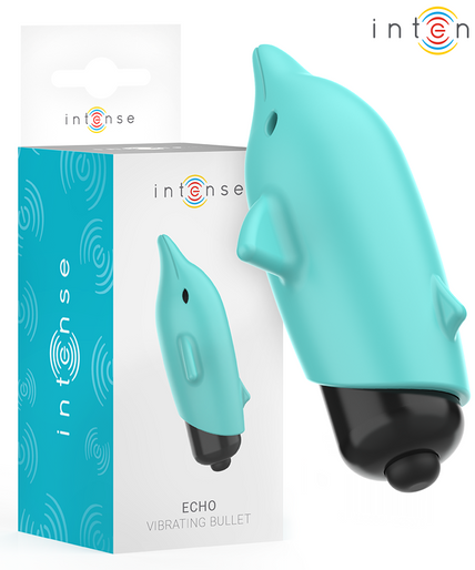 INTENSE - ECHO VIBRATING BULLET DOLPHIN BLUE 8 X 4.7 CM INTENSE - ECHO VIBRATING BULLET DOLPHIN BLUE 8 X 4.7 CM