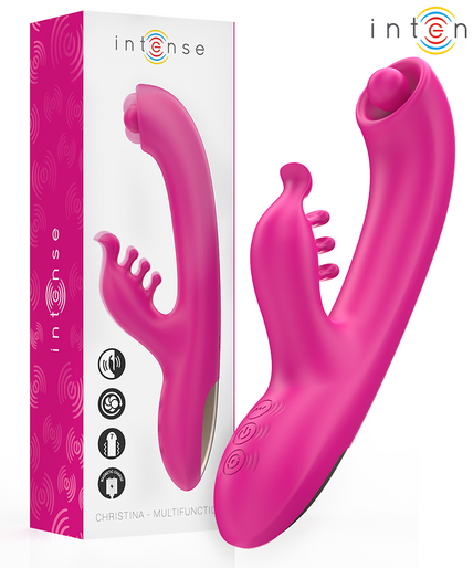 INTENSE - CHRISTINA MULTIFUNCTION RABBIT VIBRATOR 22.5 CM PINK INTENSE - CHRISTINA MULTIFUNCTION RABBIT VIBRATOR 22.5 CM PINK