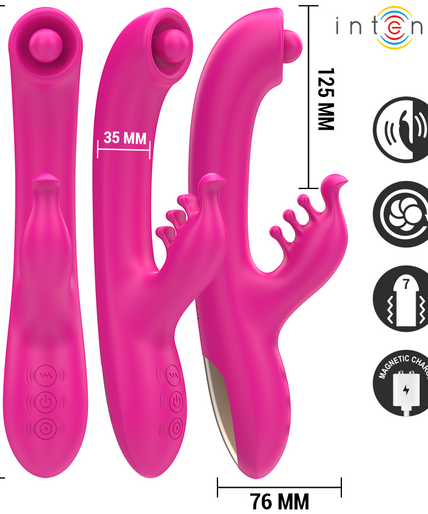 INTENSE - CHRISTINA MULTIFUNCTION RABBIT VIBRATOR 22.5 CM PINK INTENSE - CHRISTINA MULTIFUNCTION RABBIT VIBRATOR 22.5 CM PINK