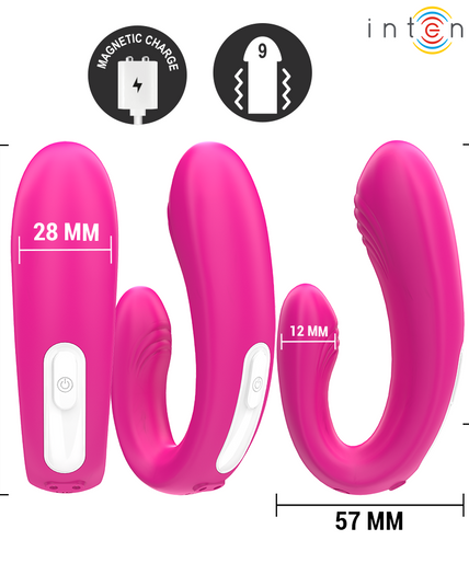 INTENSE - JANET DUAL U-SHAPED STIMULATOR AND VIBRATOR WITH REMOTE CONTROL PINK INTENSE - JANET DUAL U-SHAPED STIMULATOR AND VIBRATOR WITH REMOTE CONTROL PINK