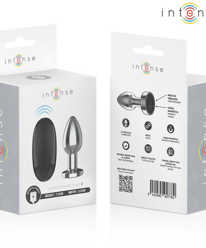 INTENSE - ANAL PLUG 10 VIBRATIONS METAL WITH REMOTE CONTROL S