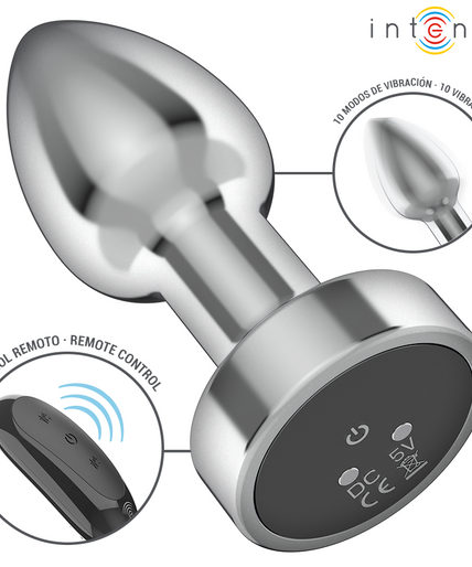 INTENSE - ANAL PLUG 10 VIBRATIONS METAL WITH REMOTE CONTROL S INTENSE - ANAL PLUG 10 VIBRATIONS METAL WITH REMOTE CONTROL S