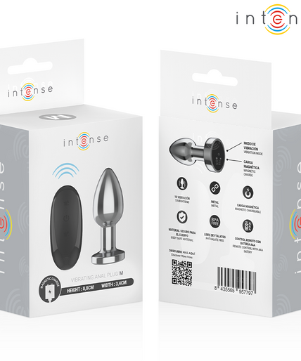 INTENSE - ANAL PLUG 10 VIBRATIONS METAL WITH REMOTE CONTROL M INTENSE - ANAL PLUG 10 VIBRATIONS METAL WITH REMOTE CONTROL M
