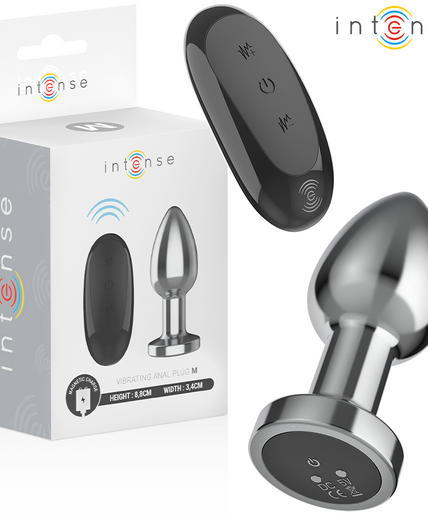 INTENSE - ANAL PLUG 10 VIBRATIONS METAL WITH REMOTE CONTROL M INTENSE - ANAL PLUG 10 VIBRATIONS METAL WITH REMOTE CONTROL M