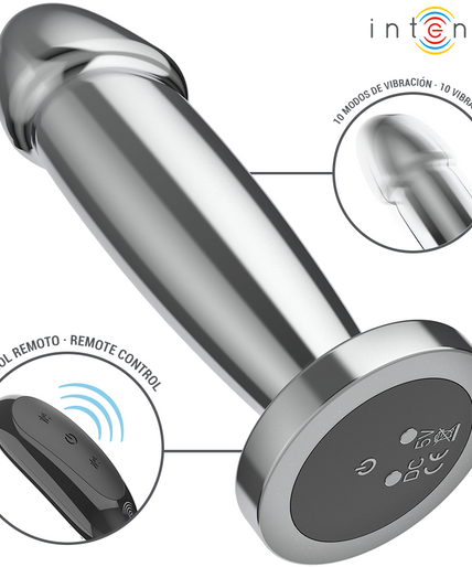 INTENSE - ANAL PLUG 10 VIBRATIONS METAL DILDO WITH REMOTE CONTROL S INTENSE - ANAL PLUG 10 VIBRATIONS METAL DILDO WITH REMOTE CONTROL S