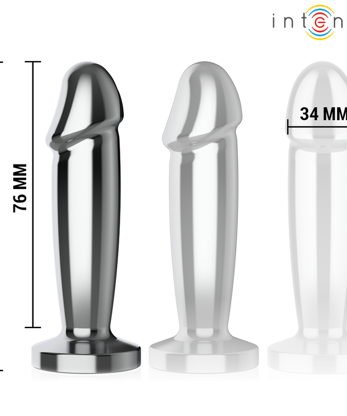 Intense – Anal Plug 10 Vibrations Metal Dildo With Remote Control S
