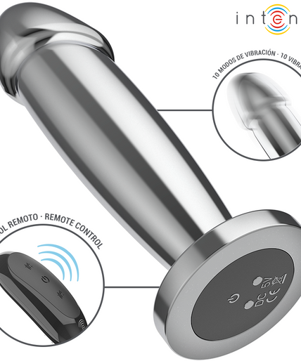 INTENSE - ANAL PLUG 10 VIBRATIONS METAL DILDO WITH REMOTE CONTROL M INTENSE - ANAL PLUG 10 VIBRATIONS METAL DILDO WITH REMOTE CONTROL M