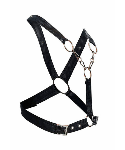 MOB - DNGEON CROSSED BLACK CHAIN HARNESS ONE SIZE MOB - DNGEON CROSSED BLACK CHAIN HARNESS ONE SIZE