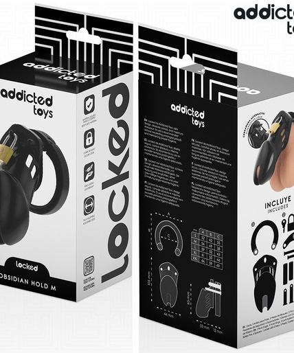 ADDICTED TOYS LOCKED - OBSIDIAN HOLD PENIS CAGE SIZE M ADDICTED TOYS LOCKED - OBSIDIAN HOLD PENIS CAGE SIZE M