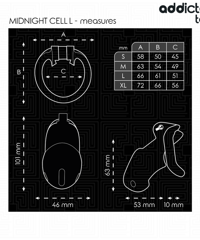 Addicted Toys Locked – Mindnight Cell Penis Kooi Maat L