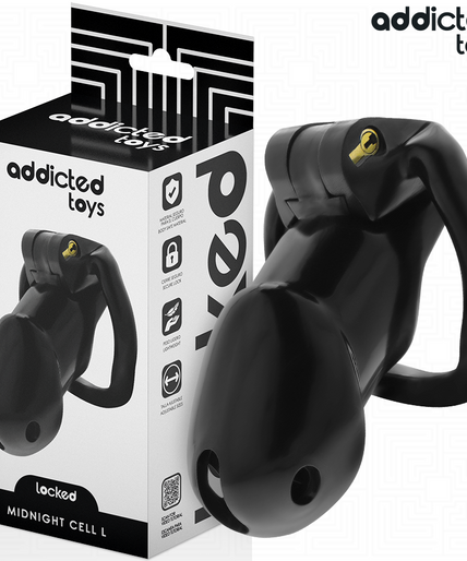 ADDICTED TOYS LOCKED - MINDNIGHT CELL PENIS CAGE SIZE L ADDICTED TOYS LOCKED - MINDNIGHT CELL PENIS CAGE SIZE L