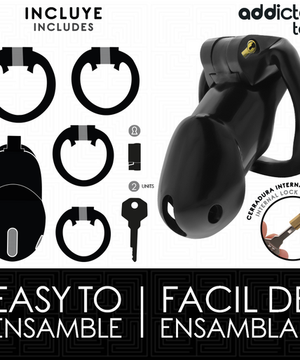 ADDICTED TOYS LOCKED - MINDNIGHT CELL PENIS CAGE SIZE L ADDICTED TOYS LOCKED - MINDNIGHT CELL PENIS CAGE SIZE L