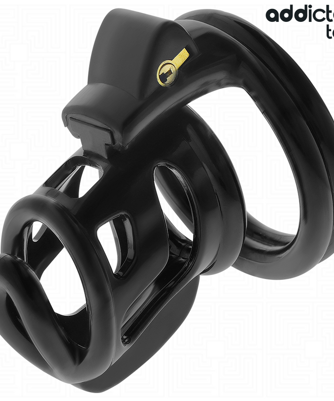 ADDICTED TOYS LOCKED - GILDEN CAGE SILICONE PENIS CAGE 8.5 CM