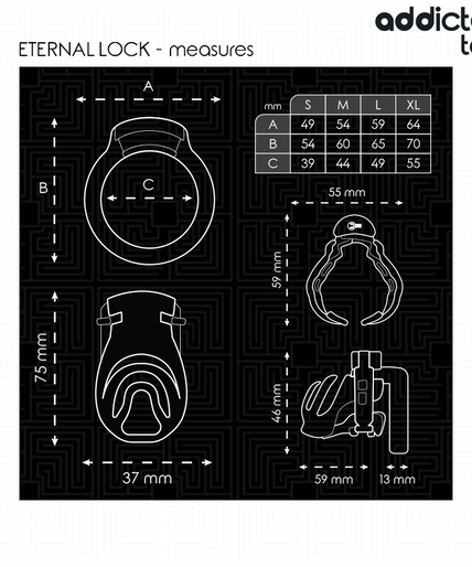 ADDICTED TOYS LOCKED - ETERNAL LOCK PENIS CAGE 9 CM ADDICTED TOYS LOCKED - ETERNAL LOCK PENIS CAGE 9 CM