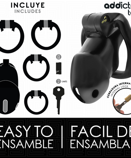 ADDICTED TOYS LOCKED - MINDNIGHT CELL PENIS CAGE SIZE M ADDICTED TOYS LOCKED - MINDNIGHT CELL PENIS CAGE SIZE M
