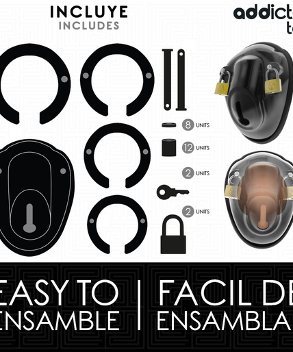ADDICTED TOYS LOCKED - KEYLESS RESTRAINT PENIS CAGE 11.5 CM ADDICTED TOYS LOCKED - KEYLESS RESTRAINT PENIS CAGE 11.5 CM