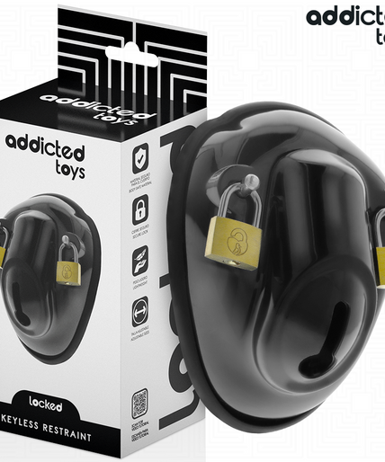 ADDICTED TOYS LOCKED - KEYLESS RESTRAINT PENIS CAGE 11.5 CM ADDICTED TOYS LOCKED - KEYLESS RESTRAINT PENIS CAGE 11.5 CM