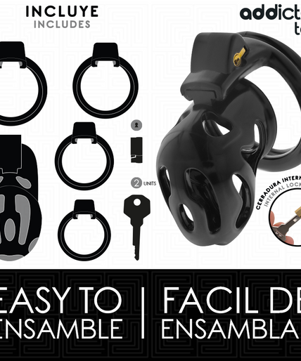 ADDICTED TOYS LOCKED - SEALED CRYPT PENIS CAGE 8 CM ADDICTED TOYS LOCKED - SEALED CRYPT PENIS CAGE 8 CM