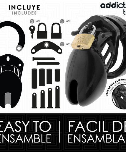 ADDICTED TOYS LOCKED - OBSIDIAN HOLD PENIS CAGE SIZE S ADDICTED TOYS LOCKED - OBSIDIAN HOLD PENIS CAGE SIZE S