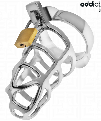 ADDICTED TOYS LOCKED - SILVER LOCK PENIS CAGE METAL SIZE M ADDICTED TOYS LOCKED - SILVER LOCK PENIS CAGE METAL SIZE M