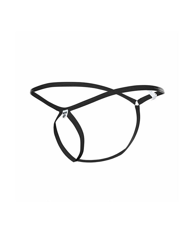 MOB - BLACK TEAR-SHAPED THONG SIZE L/XL