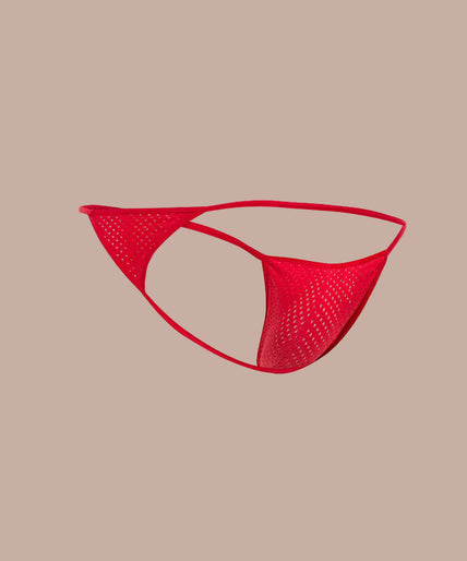 Mob – Roter Mikrofaser V-String Größe S/m Mob – Roter Mikrofaser V-String Größe S/m