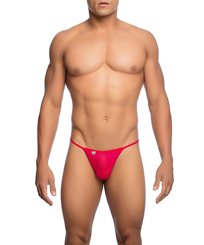 MOB - RED MICROFIBER V-STRING SIZE S/M