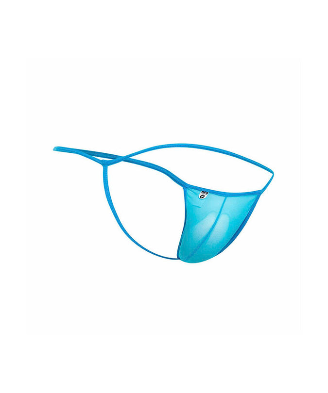 MOB - TRANSPARENT T-SHAPED THONG AQUA SIZE S/M