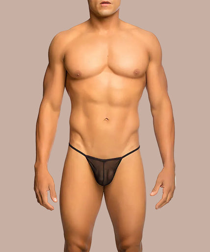 Mob – Transparenter T-förmiger String Schwarz Größe S/m Mob – Transparenter T-förmiger String Schwarz Größe S/m