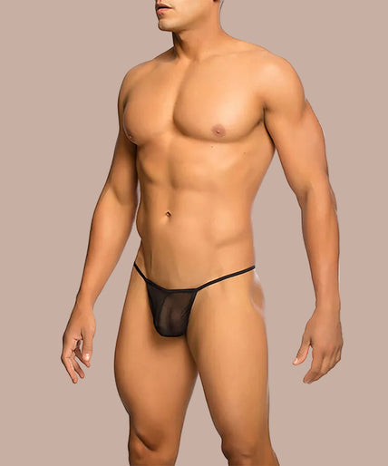 Mob – Transparenter T-förmiger String Schwarz Größe S/m Mob – Transparenter T-förmiger String Schwarz Größe S/m