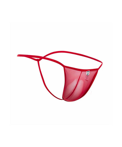 MOB - TRANSPARENT RED T-SHAPED THONG SIZE L/XL MOB - TRANSPARENT RED T-SHAPED THONG SIZE L/XL