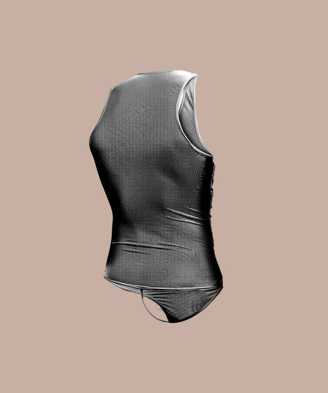 Mob – Transparenter schwarzer Bodysheer Größe S/m