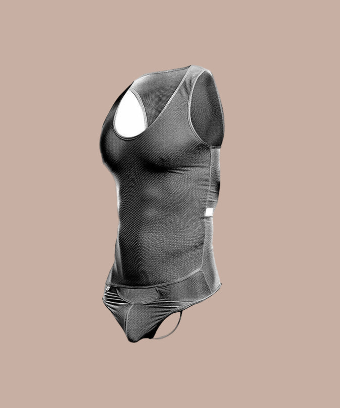 Mob – Transparenter schwarzer Bodysheer Größe S/m