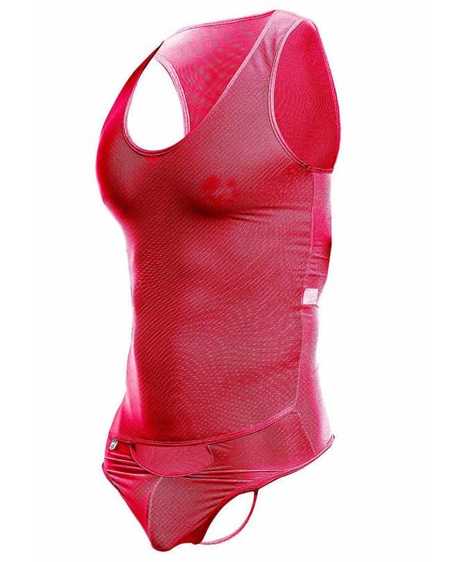MOB - RED TRANSPARENT BODYSHEER SIZE S/M