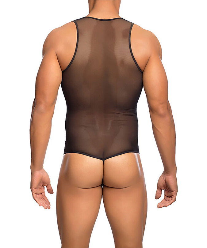 MOB - TRANSPARANT ZWARTE BODYSUIT MAAT L/XL